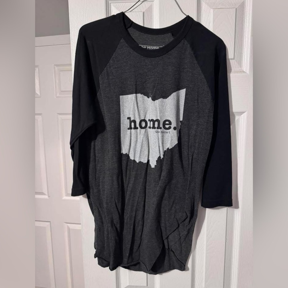 Gray and Black Raglan T-Shirt
